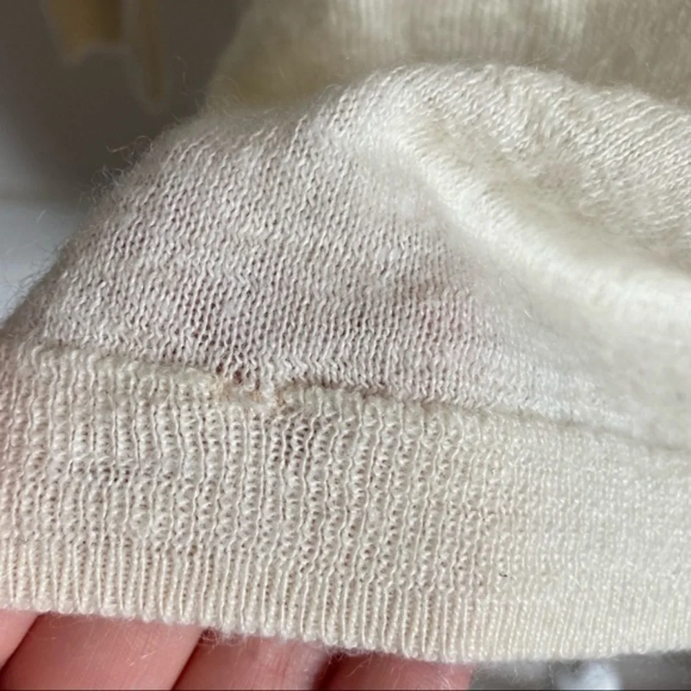 J. Crew • Alpaca Wool Linen Cream Ivory Sweater